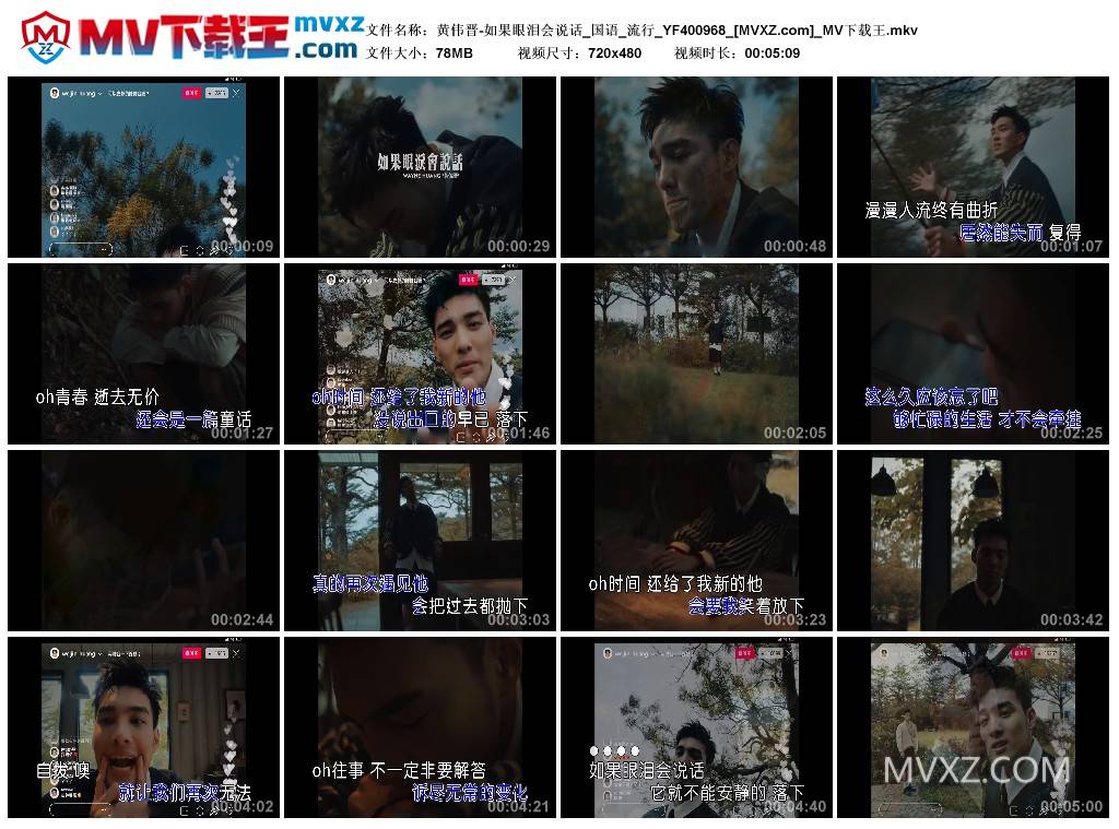 黄伟晋-如果眼泪会说话_国语_流行_YF400968